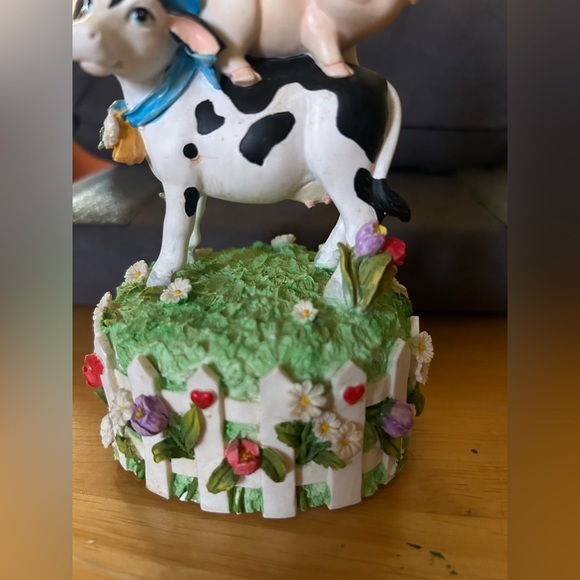 San Francisco Music Box Company Farm Animals Music Box Cow Pig Goose - Picture 3 of 9